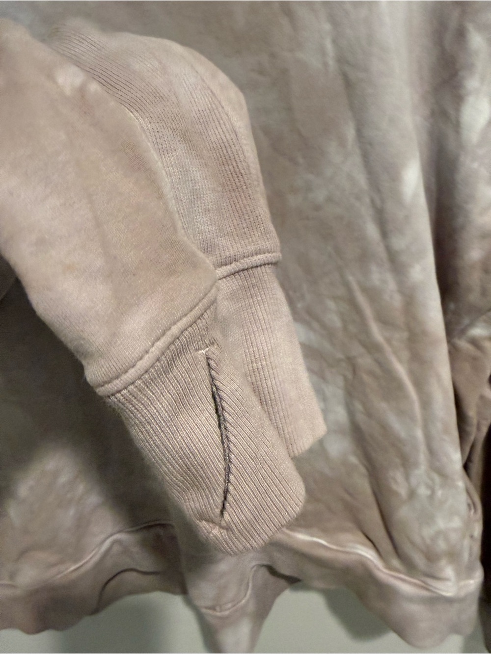 All in Motion XL Tie Dye Pullover Sweatshirt Tan Mauve Oversized Athleisure - Picture 3 of 7